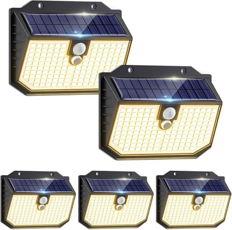 Picture of nipify Solar Security Lights,Upgraded 3000K Warm Outdoor Solar Light, Solar Lights Outdoor Garden with 3 Modes Motion Sensor,IP65 Waterproof Solar Wall Light for Fence Front Door Yard Garage [Energy Class E]