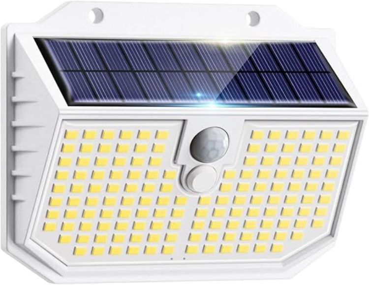Picture of nipify Solar Security Lights,Upgraded 5000K Neutral Outdoor Solar Light, Solar Lights Outdoor Garden with 3 Modes Motion Sensor,IP65 Waterproof Solar Wall Light for Fence Front Door Yard Garage