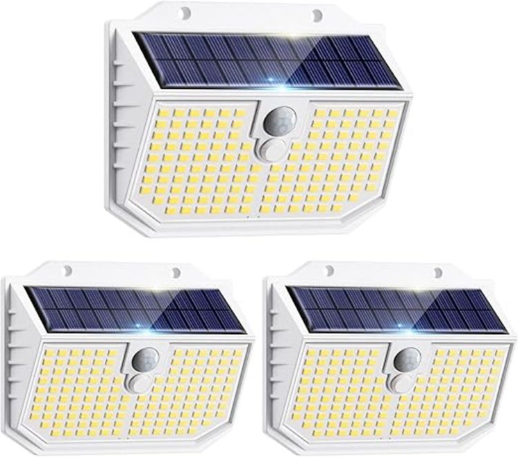 Picture of nipify Solar Security Lights,Upgraded 5000K Neutral Outdoor Solar Light, Solar Lights Outdoor Garden with 3 Modes Motion Sensor,IP65 Waterproof Solar Wall Light for Fence Front Door Yard Garage