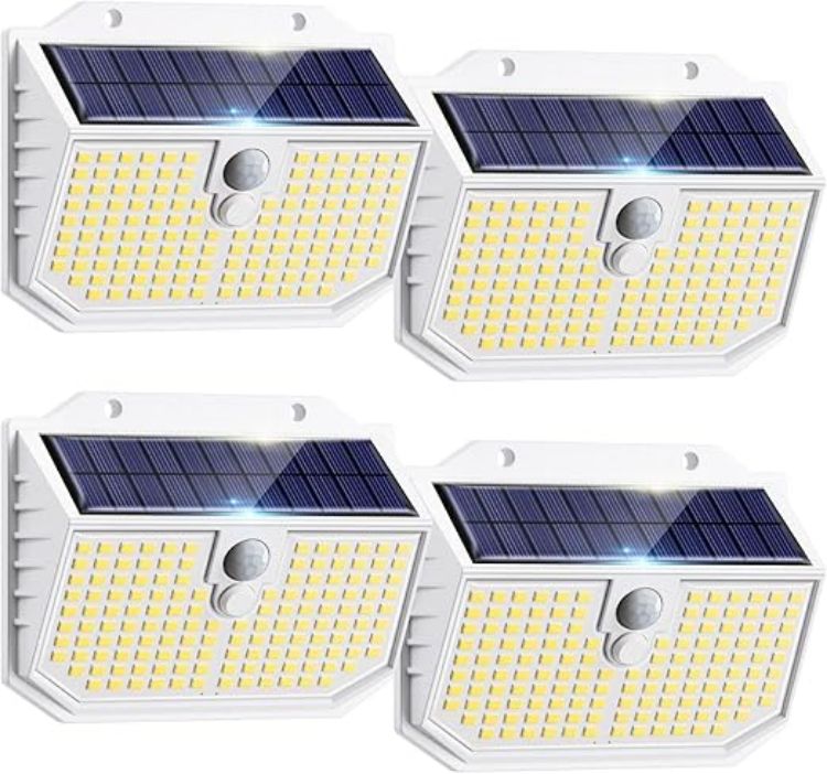 Picture of nipify Solar Security Lights,Upgraded 5000K Neutral Outdoor Solar Light, Solar Lights Outdoor Garden with 3 Modes Motion Sensor,IP65 Waterproof Solar Wall Light for Fence Front Door Yard Garage