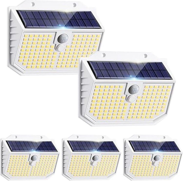 Picture of nipify Solar Security Lights,Upgraded 5000K Neutral Outdoor Solar Light, Solar Lights Outdoor Garden with 3 Modes Motion Sensor,IP65 Waterproof Solar Wall Light for Fence Front Door Yard Garage
