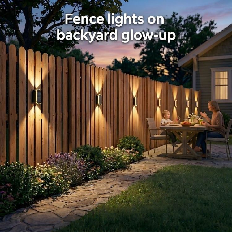 Picture of ELLASAY Solar Fence Lights Outdoor Garden,3000K/4000K/6000K 3 Modes Brighter Garden Lights Solar Powered Waterproof IP65 for Wall,Patio,Backyard,Porch,Pool Decorations,8PK