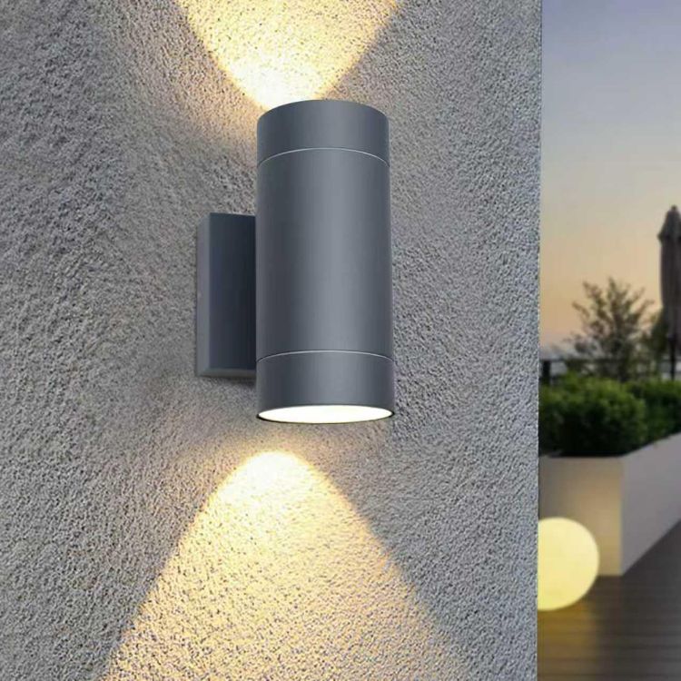 Picture of EBION Outdoor Wall Lights,IP65 Waterproof Up and Down Lights Outdoor Mains Powered,Outside Lights Exterior Sconce GU10,Aluminium Garden Wall Lamp for Front Door,Garage,Porch,Patio,Anthracite,1Pack