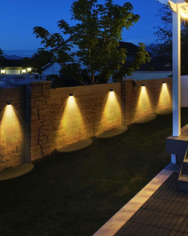 Picture of Solar Wall Lights – IP67 Waterproof Warm White Outdoor Lighting for Gardens, Wall & Patio, Decorative Ambient Lighting