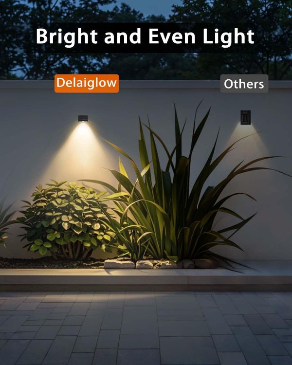 Picture of Solar Wall Lights – IP67 Waterproof Warm White Outdoor Lighting for Gardens, Wall & Patio, Decorative Ambient Lighting