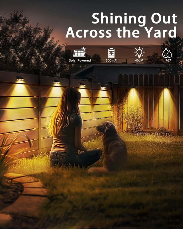 Picture of Solar Wall Lights – IP67 Waterproof Warm White Outdoor Lighting for Gardens, Wall & Patio, Decorative Ambient Lighting
