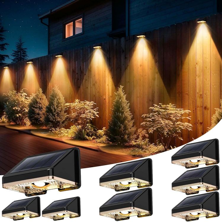 Picture of Solar Wall Lights – IP67 Waterproof Warm White Outdoor Lighting for Gardens, Wall & Patio, Decorative Ambient Lighting