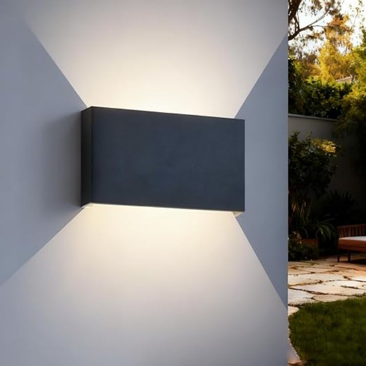 Picture of EBION LED Wall Lights,Up and Down Indoor Outdoor Wall Lights IP54 Waterproof,6W 3000K/4000K/6000K Outside Aluminum Exterior Wall Lamps for Living Room,Bathroom,Porch,Garden,Patio,Anthracite,1 Pack [Energy Class A]