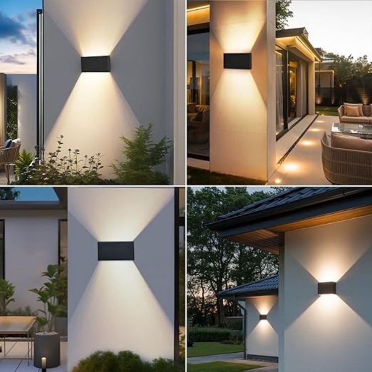 Picture of EBION LED Wall Lights,Up and Down Indoor Outdoor Wall Lights IP54 Waterproof,6W 3000K/4000K/6000K Outside Aluminum Exterior Wall Lamps for Living Room,Bathroom,Porch,Garden,Patio,Anthracite,1 Pack [Energy Class A]