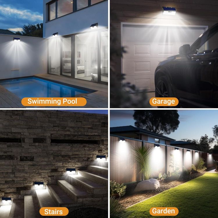 Picture of vighep Solar Security Lights Outdoor Motion Sensor, 318LED Super Bright Led Solar Powered Light with 3 Lighting Modes, IP65 Waterproof Wireless Pir Wall Lights for Outside Garden Fence Yard Path