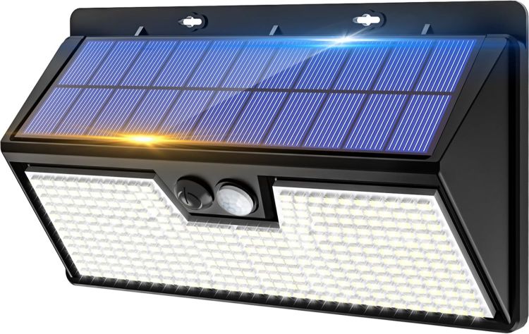 Picture of vighep Solar Security Lights Outdoor Motion Sensor, 318LED Super Bright Led Solar Powered Light with 3 Lighting Modes, IP65 Waterproof Wireless Pir Wall Lights for Outside Garden Fence Yard Path
