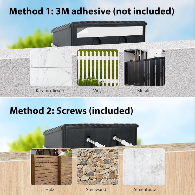 Picture of echosari Solar Fence Lights Outdoor, 8 Pack Solar Wall Lights Outdoor Waterproof IP65, 8 Colors RGB Solar Powered Garden Fence Lights for Patio Backyard Decking Porch Gate Garage Decorations [Energy Class C]