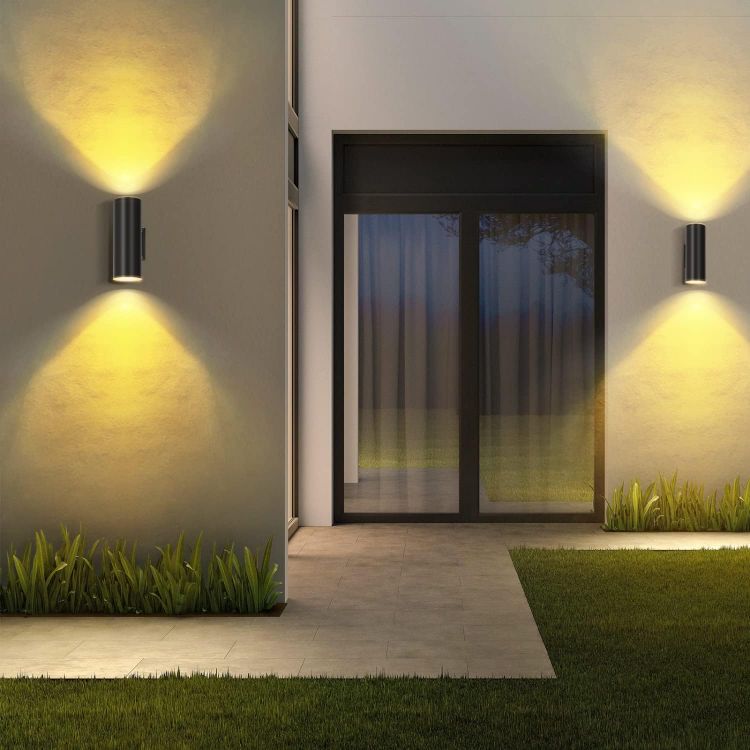 Picture of Aigostar Outdoor Wall Lights Mains Powered, IP65 Up Down Outside Lights Exterior Wall Sconce, Aluminum Indoor Wall Lights Max 35W GU10 Wall Light for Front Door, Garage, Porch, Garden, Balcony, Patio