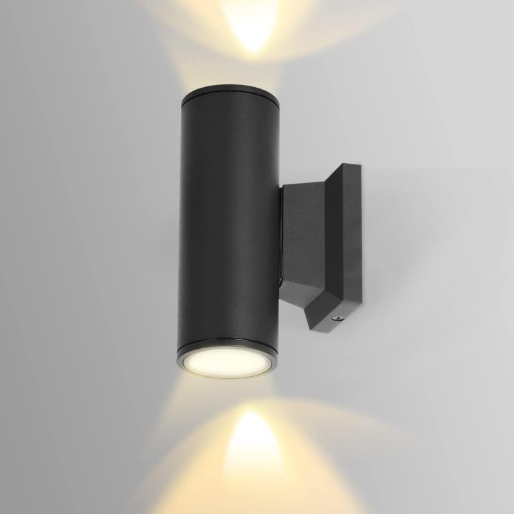 Picture of Aigostar Outdoor Wall Lights Mains Powered, IP65 Up Down Outside Lights Exterior Wall Sconce, Aluminum Indoor Wall Lights Max 35W GU10 Wall Light for Front Door, Garage, Porch, Garden, Balcony, Patio