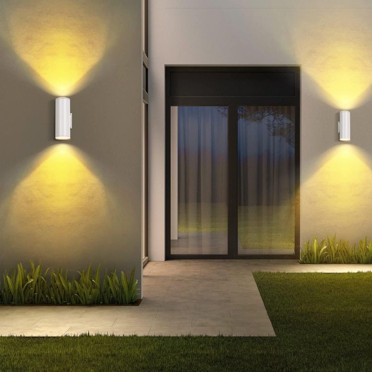 Picture of Aigostar Outdoor Wall Lights Mains Powered, IP65 Up Down Outside Lights Exterior Wall Sconce, Aluminum Indoor Wall Lights Max 35W GU10 Wall Light for Front Door, Garage, Porch, Garden, Balcony, Patio