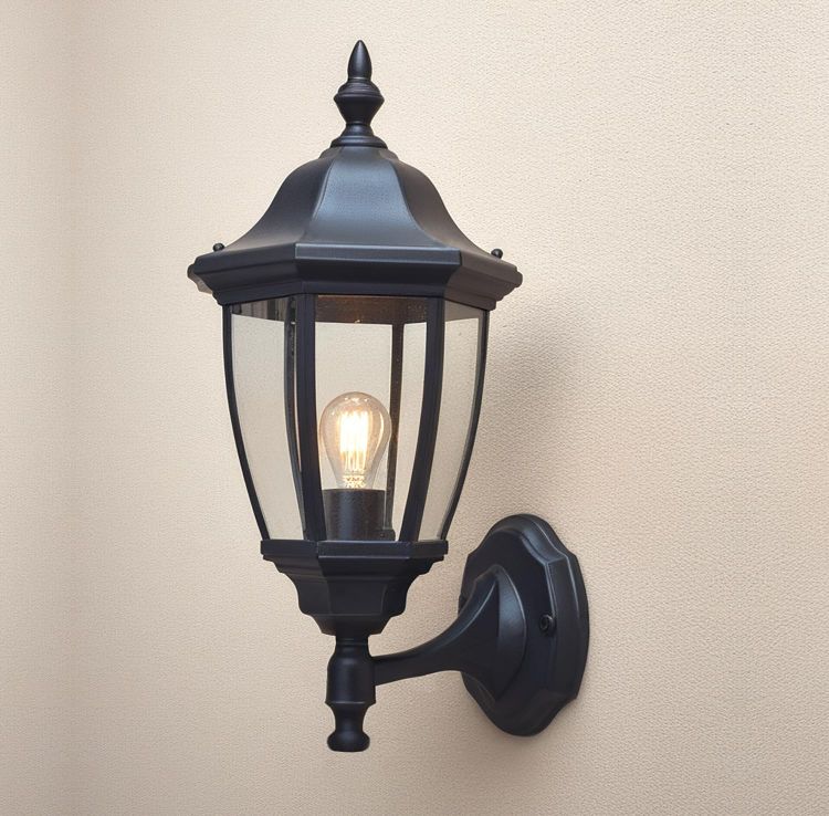 Picture of EBION Outdoor Wall Light,Outdoor Wall Lantern IP44 Waterproof,Traditional Black Outside Exterior Wall Sconce for Garden,Porch,Garage,Patio,Corridor,(Bulb Not Include) 