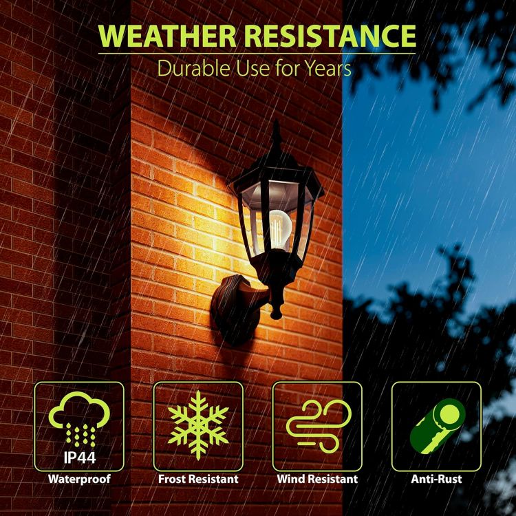Picture of EBION Outdoor Wall Light,Outdoor Wall Lantern IP44 Waterproof,Traditional Black Outside Exterior Wall Sconce for Garden,Porch,Garage,Patio,Corridor,(Bulb Not Include) 