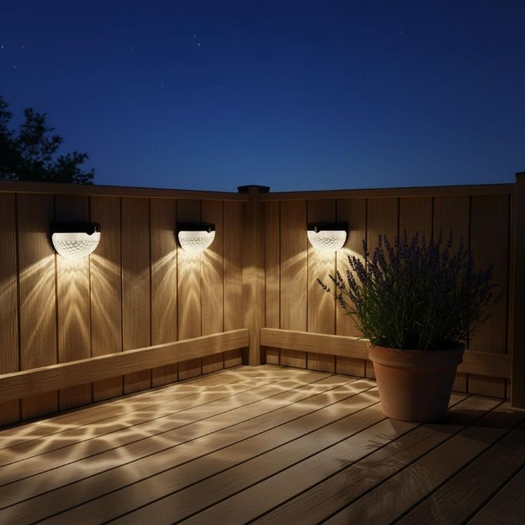 Picture of GloBrite Garden Lights - Pack of 4 Outdoor Lights - Waterproof Night Light for Pathway, Patio, Deck, Fence - Solar Security Light with Dusk to Dawn Sensor - Outdoor Lighting