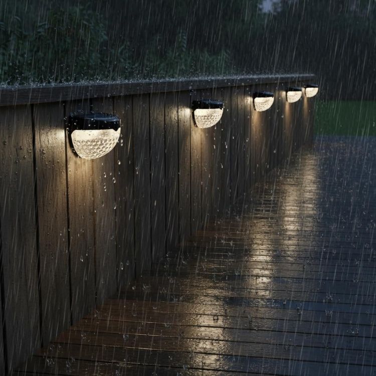 Picture of GloBrite Garden Lights - Pack of 4 Outdoor Lights - Waterproof Night Light for Pathway, Patio, Deck, Fence - Solar Security Light with Dusk to Dawn Sensor - Outdoor Lighting