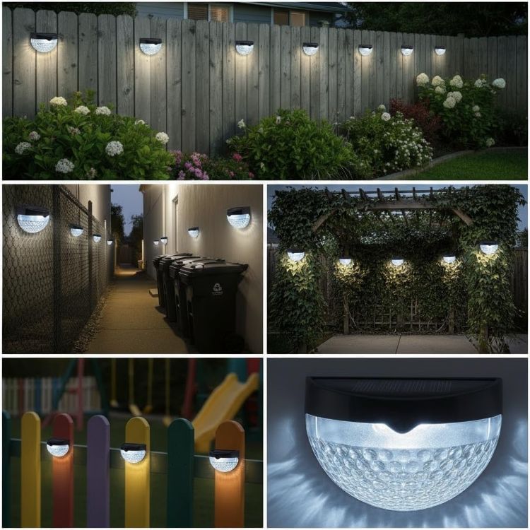 Picture of GloBrite Garden Lights - Pack of 4 Outdoor Lights - Waterproof Night Light for Pathway, Patio, Deck, Fence - Solar Security Light with Dusk to Dawn Sensor - Outdoor Lighting