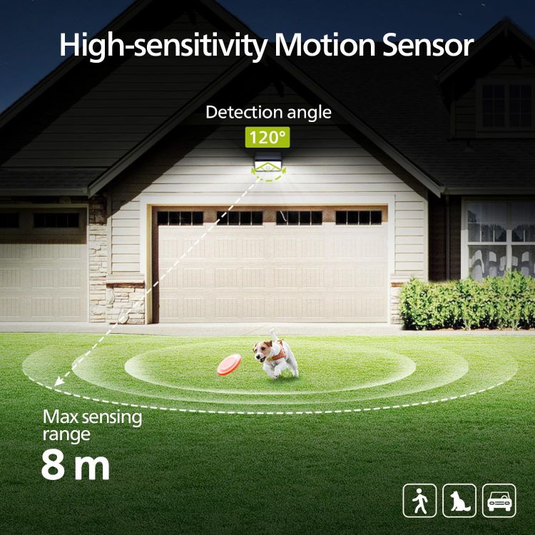 Picture of Philips Solar Motion Sensor Light Outdoor, 3 Modes, 1000LM 7000K Daylight, Waterproof Solar Powered Flood Light for Garden, Yard, Garage [Energy Class A]