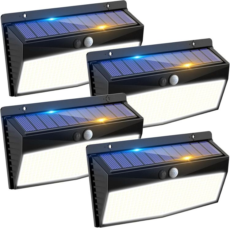 Picture of Peasur Solar Lights Outdoor Garden, 368LED Super Bright Solar Security Lights Outdoor Motion Sensor with 3 Modes, Outdoor Lights Waterproof IP65 for Front Door, Yard, Garage