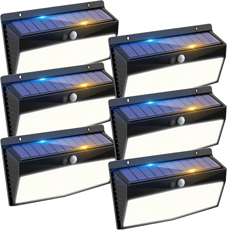Picture of Peasur Solar Lights Outdoor Garden, 368LED Super Bright Solar Security Lights Outdoor Motion Sensor with 3 Modes, Outdoor Lights Waterproof IP65 for Front Door, Yard, Garage