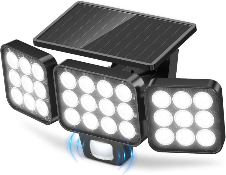 Picture of GEARLITE Solar Security Lights Outdoor Motion Sensor, 3500 LM Solar Lights Outdoor Garden with 270° Wide Illumination Angle, Up to 15 Hours 3 Modes IP65 Outdoor Lights for Garage, Front Door and Yard [Energy Class A+++]