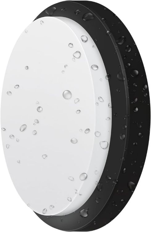 Picture of 13W Outside Black Bulkhead Lights, IP54 Led Round Porch Light,980LM,4000K Natural White Sauna Wall Light,Waterproof Porch Sconce Lights fo,Kitchen, Bedroom,Living Room,220-240V