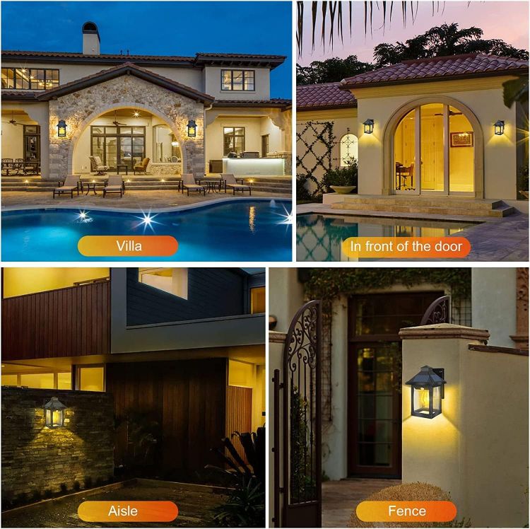 Picture of COLBOR Solar Wall Lantern Outdoor (1 Pack), Vintage Motion Sensor Light with 3 Smart Lighting Modes, IP65 Waterproof LED Solar Powered Outside Light for Garden Garage Patio Yard 
