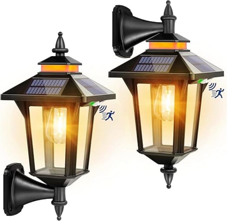 Picture of COLBOR Vintage Solar Security Light, Sensor Solar Light with 3 Lighting Modes, Outdoor Wall Lamp IP65 Waterproof for Garden Yard Fence 
