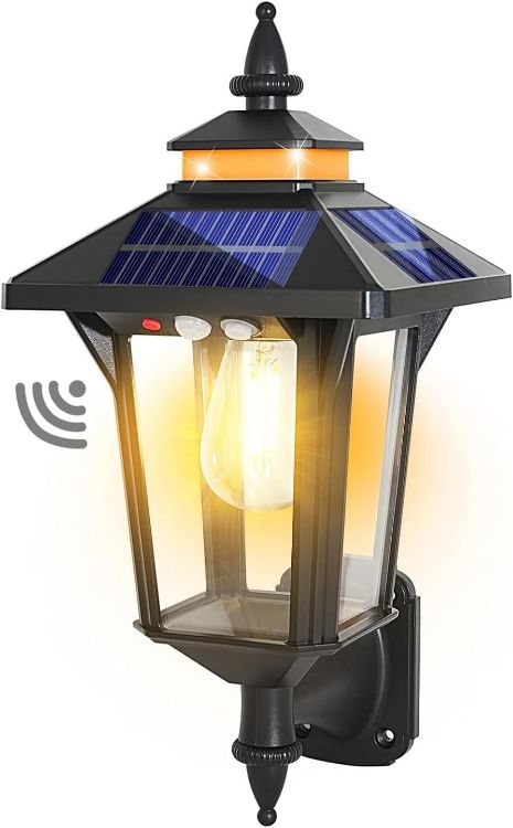 Picture of COLBOR Vintage Solar Security Light, Sensor Solar Light with 3 Lighting Modes, Outdoor Wall Lamp IP65 Waterproof for Garden Yard Fence 