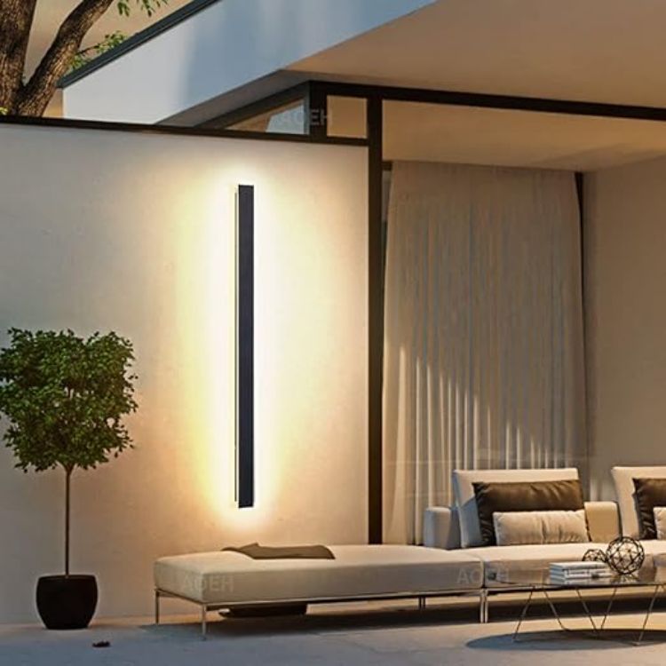 Picture of Outdoor Wall Lights LED Black Long Wall Sconce Ip65 Waterproof Outside Lights Rectangular Wall Lighting 3000k 12W Aluminum Exterior/Indoor Wall Light For Garden Villa Porch Terraces Garage,30cm*1 [Energy Class A]