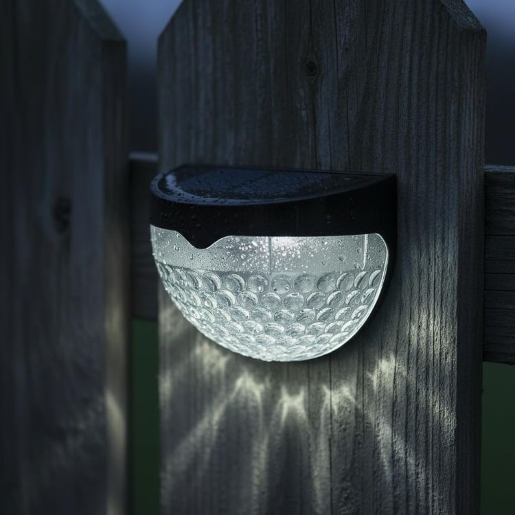 Picture of GloBrite Garden Lights - Pack of 4 Outdoor Lights - Waterproof Night Light for Pathway, Patio, Deck, Fence - Solar Security Light with Dusk to Dawn Sensor - Outdoor Lighting