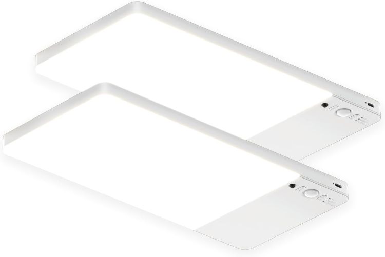 Picture of FULEN Rechargeable Motion Sensor Ceiling Light Upgraded,Closet Light with 12000mAh Battery, LED Shower Lights, Ceiling Lamp for Bathroom,Pantry,Garage,Remote Control