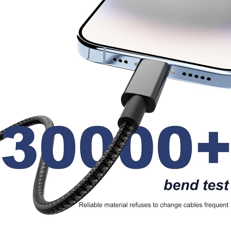 Picture of iPhone Charger Cable, 2Pack for Lightning to USB Cable MFi Certified 1M+2M,Charging Braided Lead for Apple iPhone 14 13 12 11 Pro Max/Pro XS XR X 8 7 6 Plus SE, for iPad