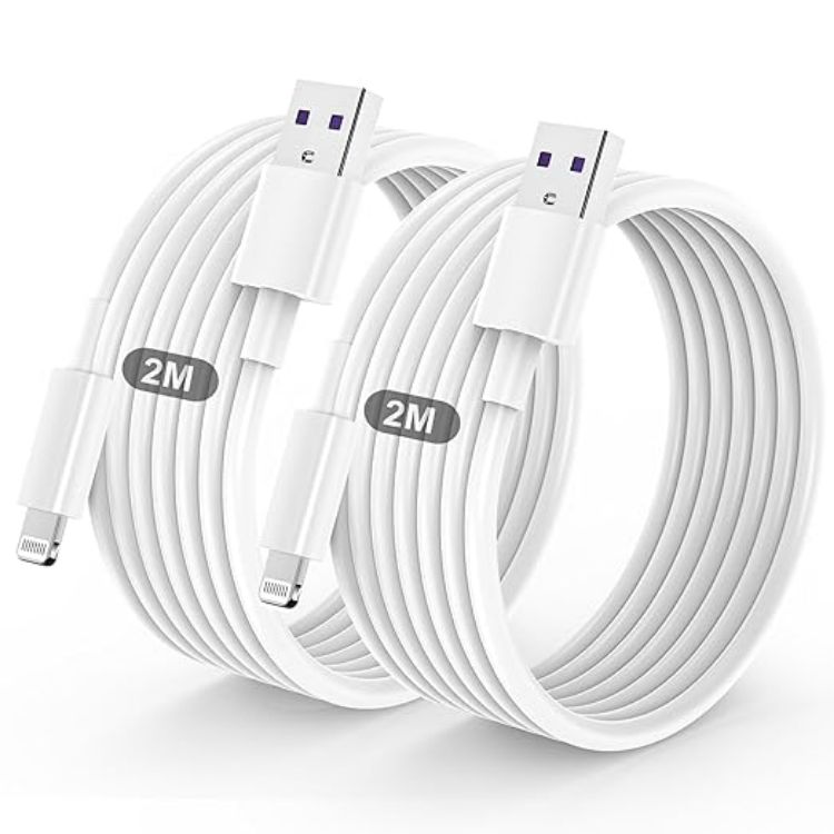 Picture of iPhone Charger Cable, 2Pack for Lightning to USB Cable MFi Certified 1M+2M,Charging Braided Lead for Apple iPhone 14 13 12 11 Pro Max/Pro XS XR X 8 7 6 Plus SE, for iPad