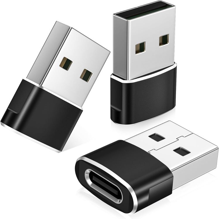 Picture of BASESAILOR USB to USB C Adapter,USBC Female to USB A Male Adapter,Type C Converter Charger for iPhone 17 17e Pro Max,16 15,Apple Watch iWatch S11 S10,AirPods,iPad Mini Air,Samsung Galaxy S26 S25,3Pack | Type C Converter Charger for iPhone 17 17e Pro Max,16 15,Apple Watch iWatch S11,AirPods,iPad Mini Air,Samsung Galaxy S26 S25