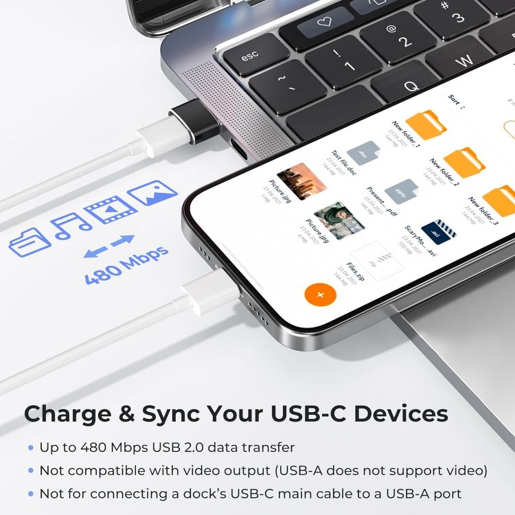 Picture of BASESAILOR USB to USB C Adapter,USBC Female to USB A Male Adapter,Type C Converter Charger for iPhone 17 17e Pro Max,16 15,Apple Watch iWatch S11 S10,AirPods,iPad Mini Air,Samsung Galaxy S26 S25,3Pack | Type C Converter Charger for iPhone 17 17e Pro Max,16 15,Apple Watch iWatch S11,AirPods,iPad Mini Air,Samsung Galaxy S26 S25