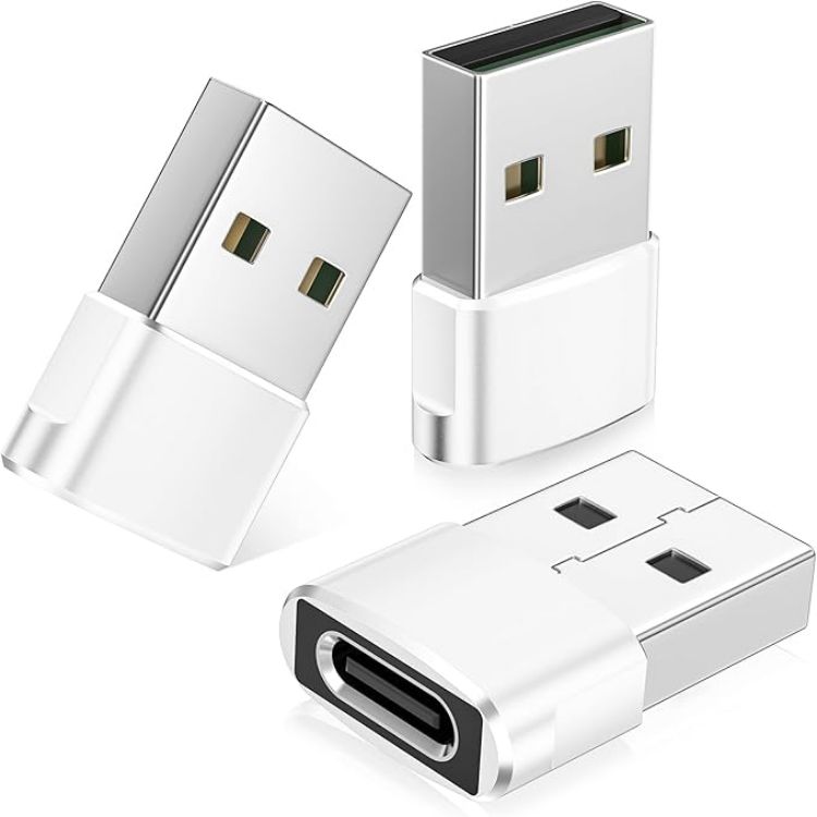Picture of BASESAILOR USB to USB C Adapter,USBC Female to USB A Male Adapter,Type C Converter Charger for iPhone 17 17e Pro Max,16 15,Apple Watch iWatch S11 S10,AirPods,iPad Mini Air,Samsung Galaxy S26 S25,3Pack | Type C Converter Charger for iPhone 17 17e Pro Max,16 15,Apple Watch iWatch S11,AirPods,iPad Mini Air,Samsung Galaxy S26 S25