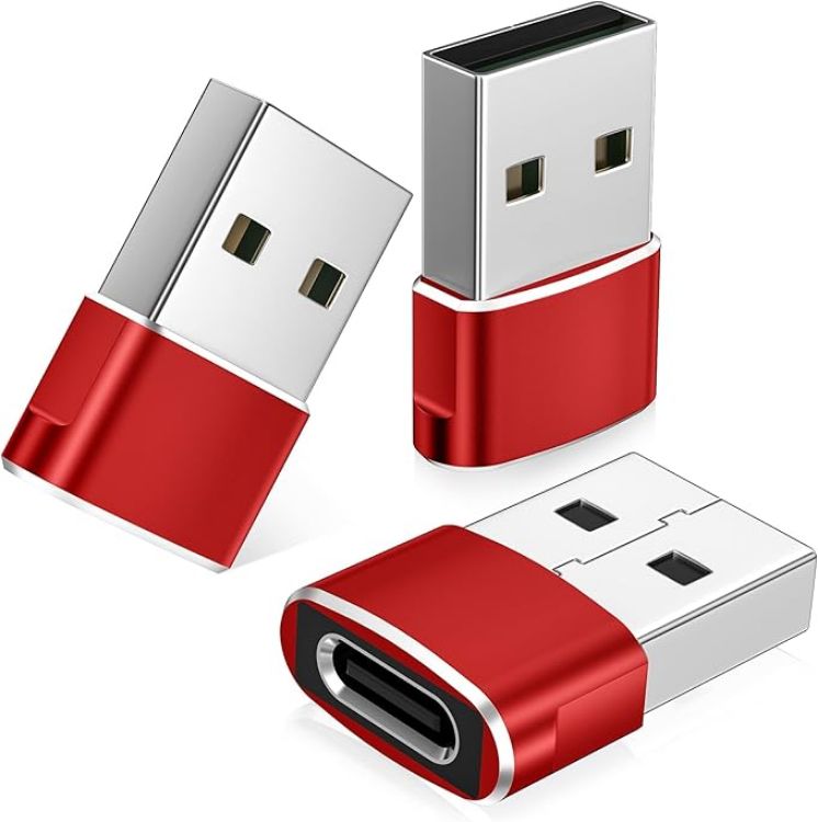 Picture of BASESAILOR USB to USB C Adapter,USBC Female to USB A Male Adapter,Type C Converter Charger for iPhone 17 17e Pro Max,16 15,Apple Watch iWatch S11 S10,AirPods,iPad Mini Air,Samsung Galaxy S26 S25,3Pack | Type C Converter Charger for iPhone 17 17e Pro Max,16 15,Apple Watch iWatch S11,AirPods,iPad Mini Air,Samsung Galaxy S26 S25