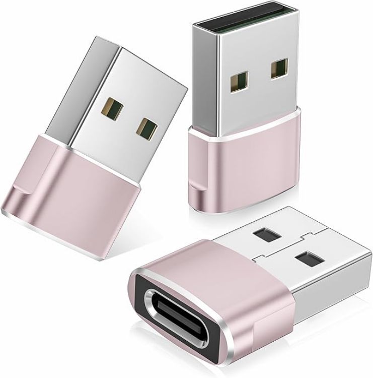 Picture of BASESAILOR USB to USB C Adapter,USBC Female to USB A Male Adapter,Type C Converter Charger for iPhone 17 17e Pro Max,16 15,Apple Watch iWatch S11 S10,AirPods,iPad Mini Air,Samsung Galaxy S26 S25,3Pack | Type C Converter Charger for iPhone 17 17e Pro Max,16 15,Apple Watch iWatch S11,AirPods,iPad Mini Air,Samsung Galaxy S26 S25