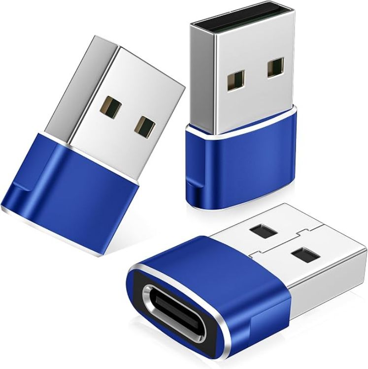 Picture of BASESAILOR USB to USB C Adapter,USBC Female to USB A Male Adapter,Type C Converter Charger for iPhone 17 17e Pro Max,16 15,Apple Watch iWatch S11 S10,AirPods,iPad Mini Air,Samsung Galaxy S26 S25,3Pack | Type C Converter Charger for iPhone 17 17e Pro Max,16 15,Apple Watch iWatch S11,AirPods,iPad Mini Air,Samsung Galaxy S26 S25