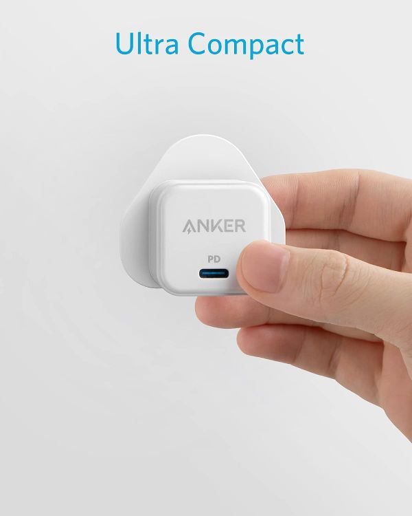 Picture of USB C Plug, Anker 20W USB C Charger, Fast Charging PowerPort III Cube Charger, Compatible with iPhone 17/16/16 Plus/16 Pro/16 Pro Max, 15/14/13/12 Series, Galaxy, iPad (Cable Not Included)