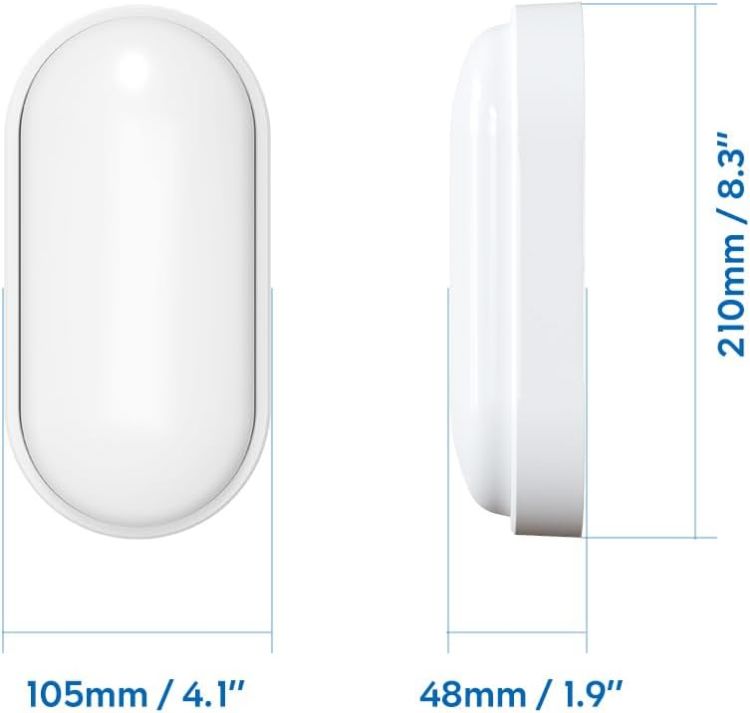 Picture of 14W Bulkhead Lights Outdoor, Ip54 Led Round Bathroom Light,1400LM,4000K Natural White Wall Outside Light,Waterproof Outside Lights Mains Powered for Porch,Kitchen, Bedroom,Living Room (2 Pack)