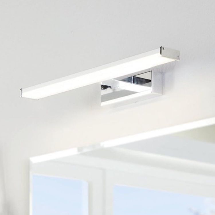 Picture of Britalia LED Chrome & Silver Bathroom Modern Picture & Mirror Wall Light | 40cm Wide | 900 Lumens | 4000k Neutral Cool White | IP44 Rated | Suitable for Outdoor Use | 25000 Hours Use 
