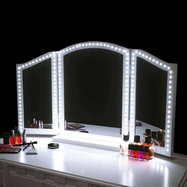 Picture of LED Vanity Mirror Lights for Makeup Dressing Table Vanity Set, Zigzag 4m Flexible LED Strip Light, Non-Dimmable (Mirror Not Include) 