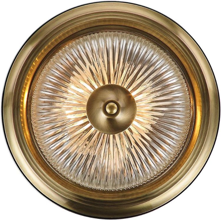 Picture of Traditional Antique Brass IP44 Bathroom Ceiling Light Fitting [Energy Class C]