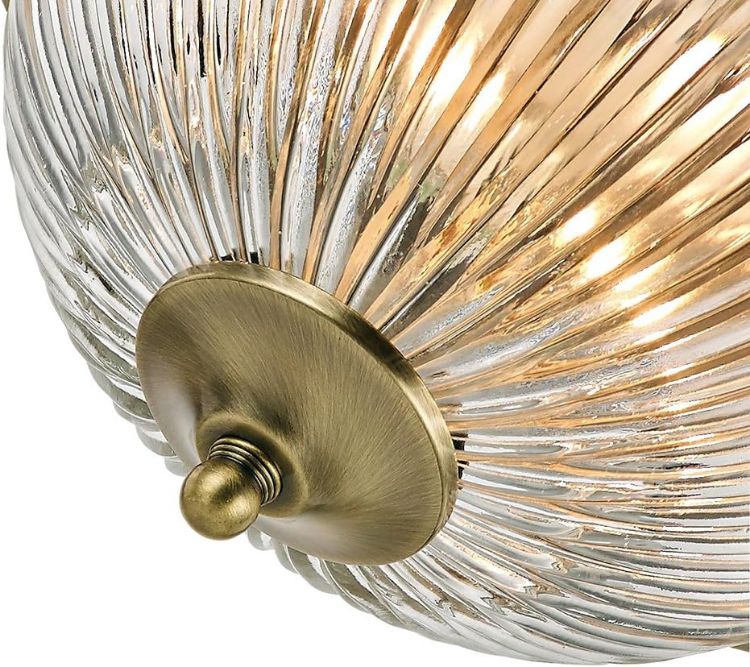 Picture of Traditional Antique Brass IP44 Bathroom Ceiling Light Fitting [Energy Class C]