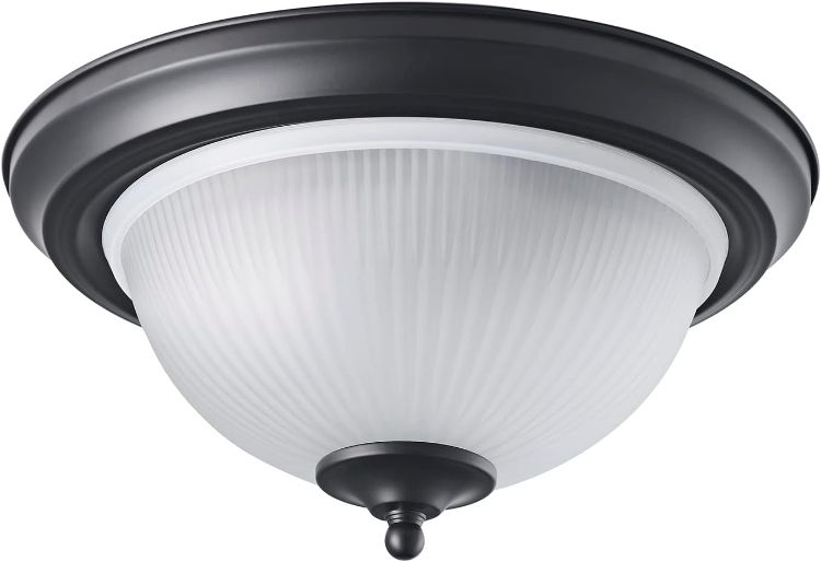 Picture of Traditional Antique Brass IP44 Bathroom Ceiling Light Fitting [Energy Class C]
